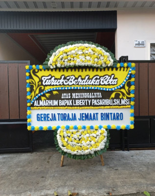 Papan Bunga Duka di Prabumulih Barat